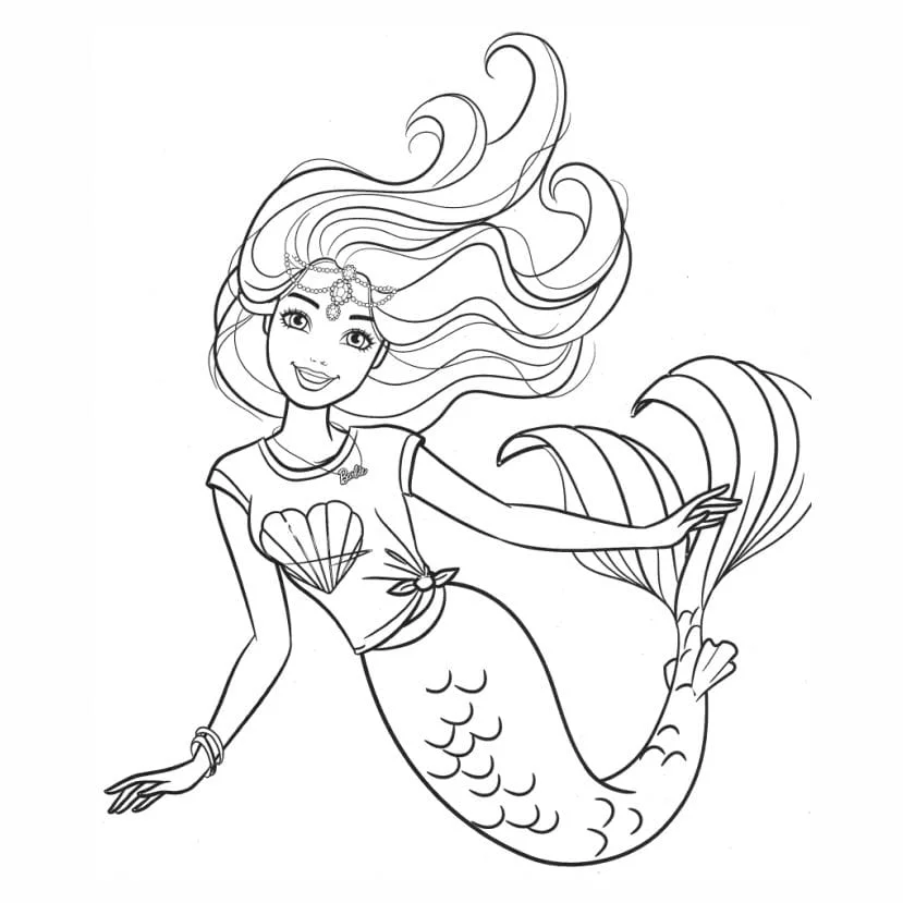 Barbie Mermaid coloring page (9)