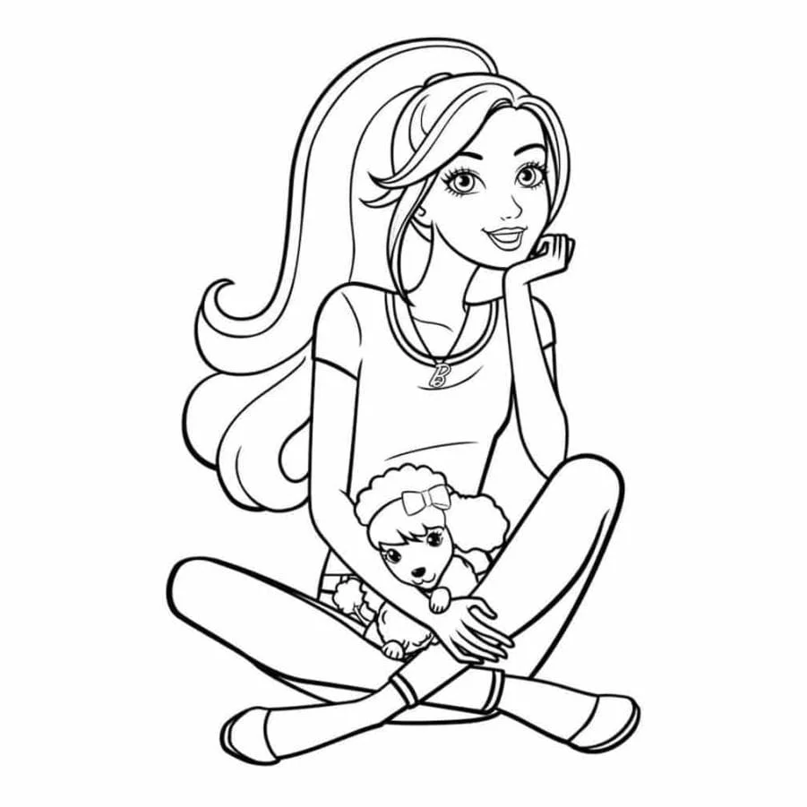 Barbie coloring page (1)