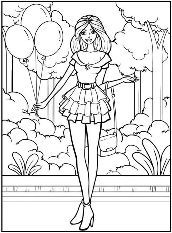 Barbie coloring page (1)