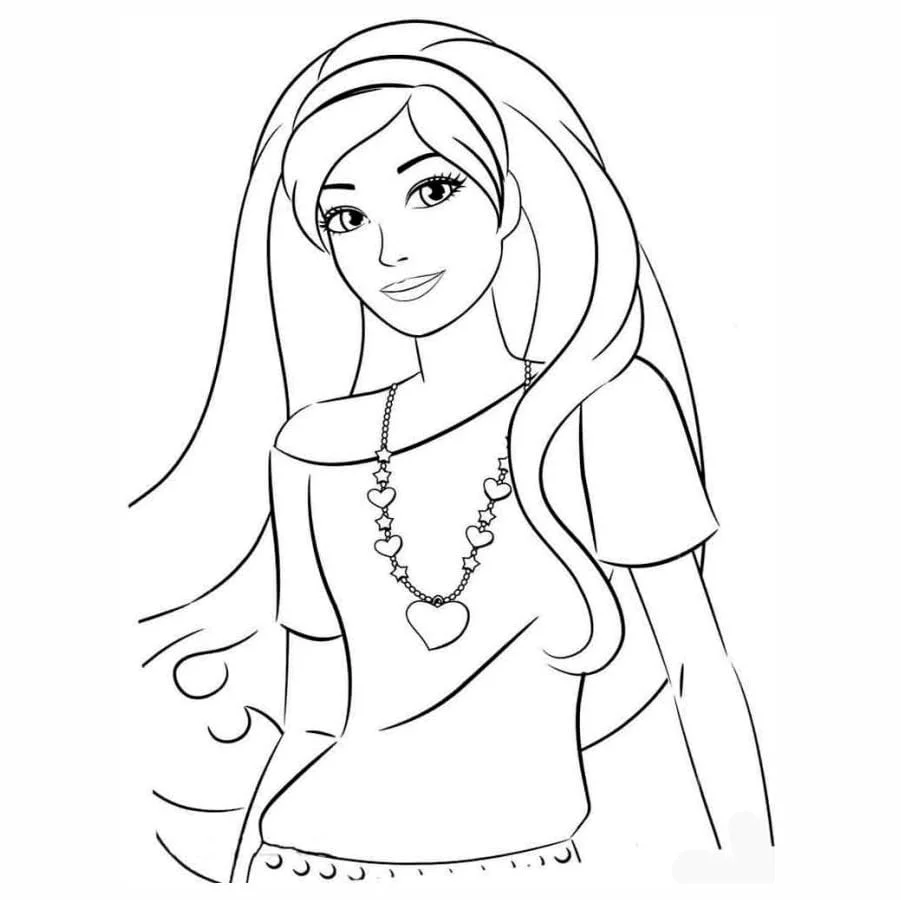 Barbie coloring page (10)