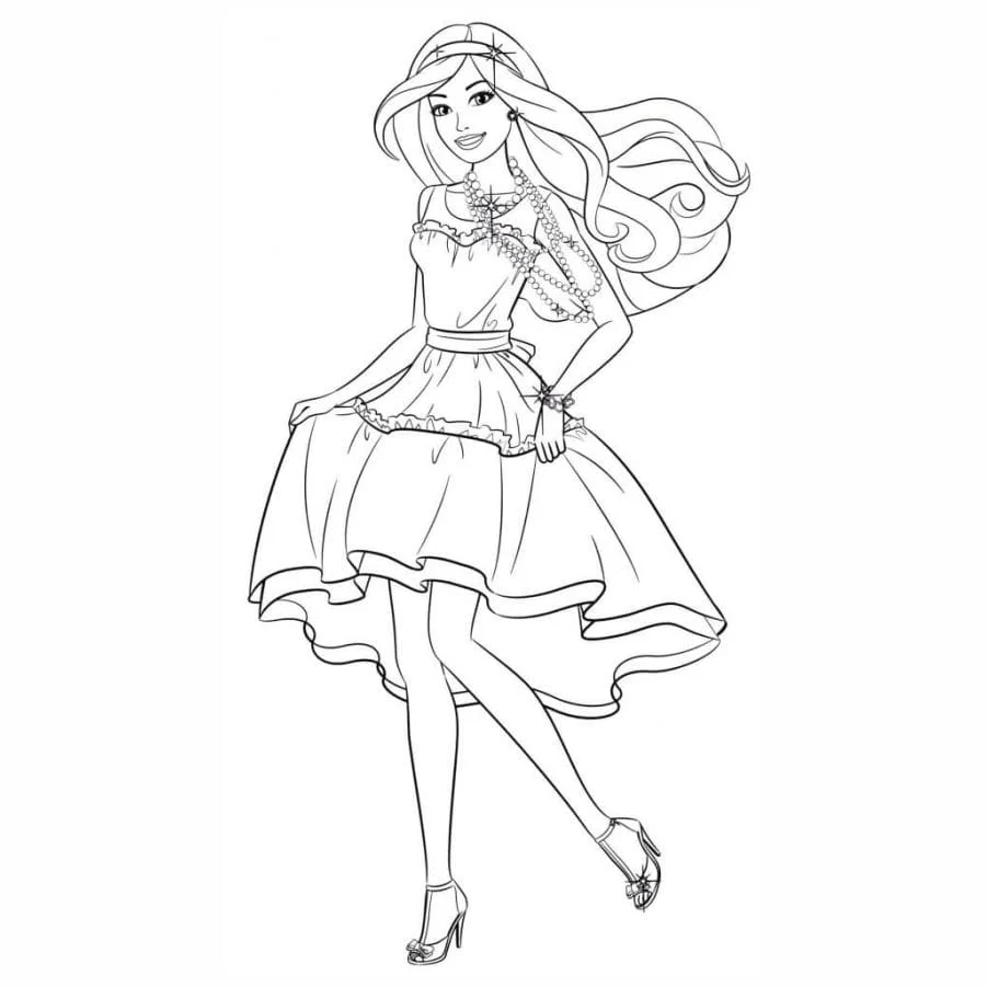 Barbie coloring page (12)