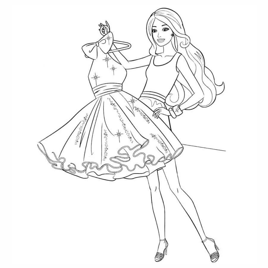 Barbie coloring page (14)