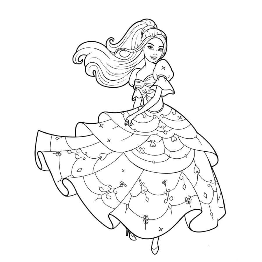 Barbie coloring page (15)