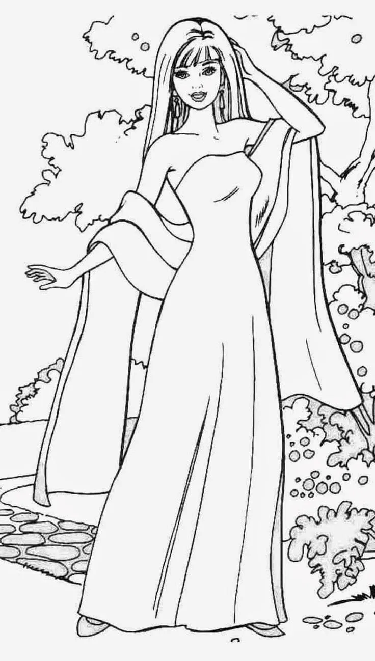 Barbie coloring page (15)