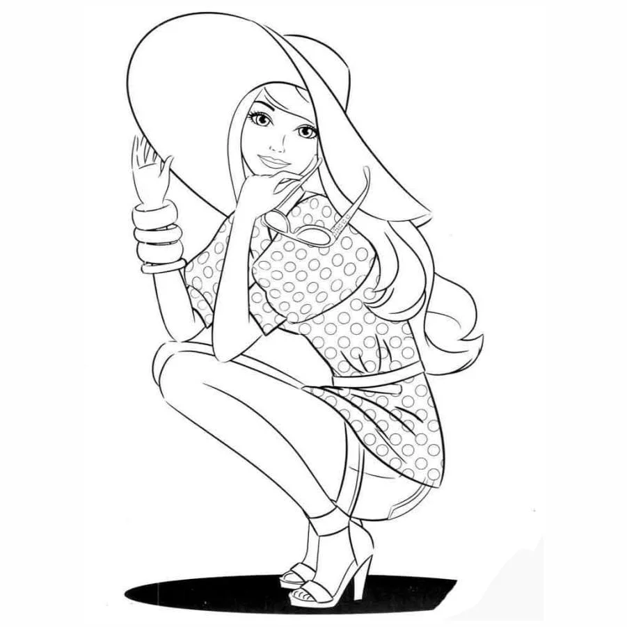 Barbie coloring page (2)