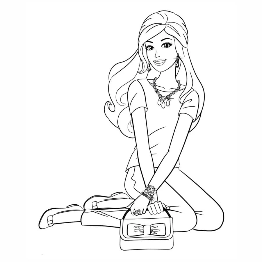 Barbie coloring page (20)