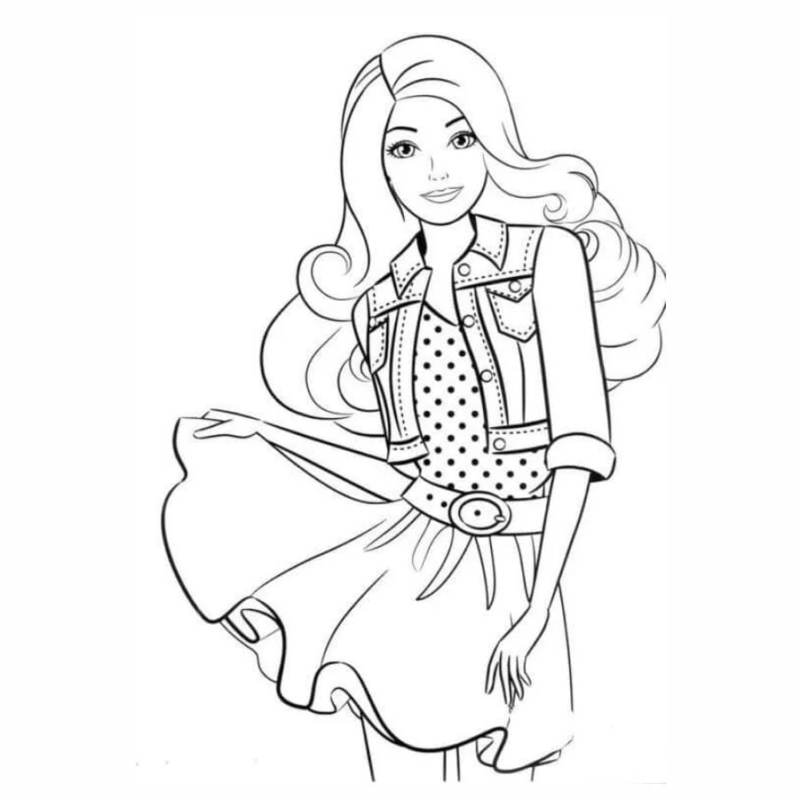 Barbie coloring page (3)