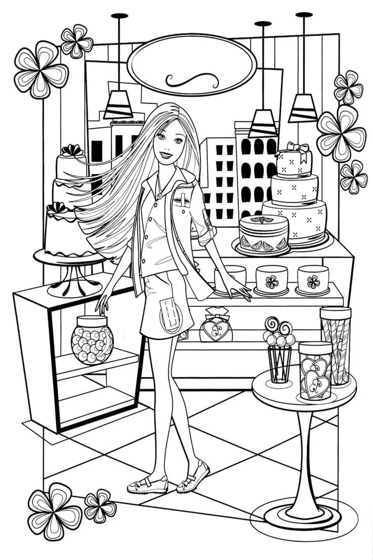 Barbie coloring page (3)