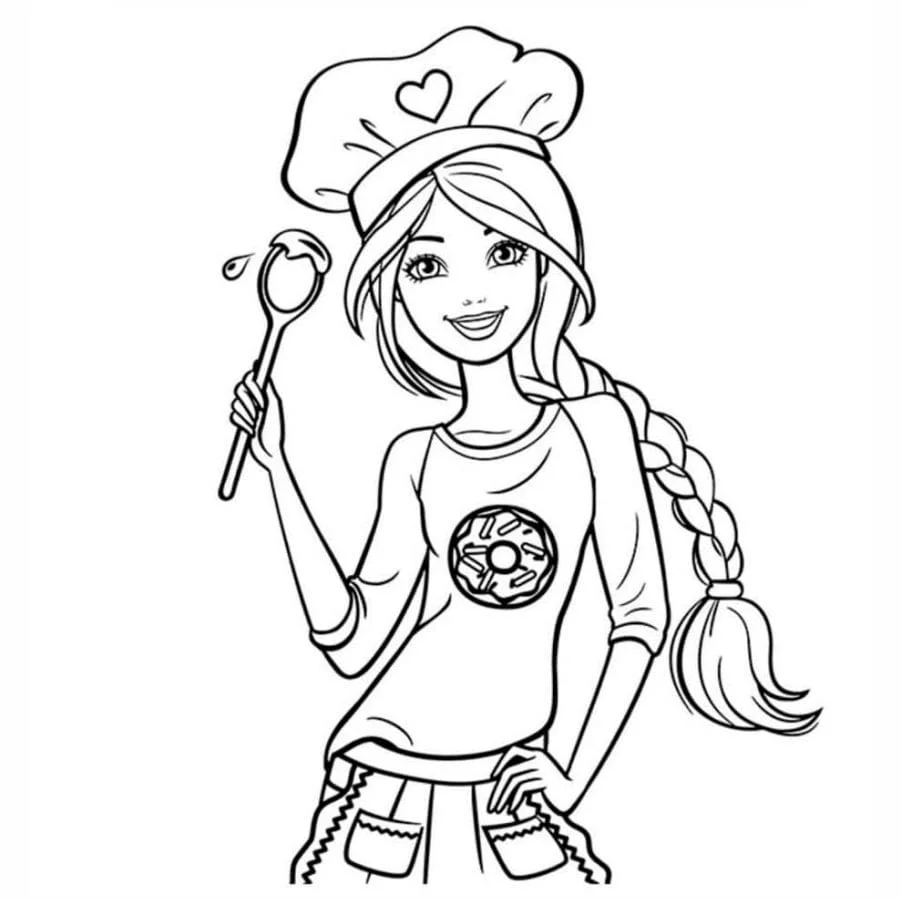 Barbie coloring page (4)