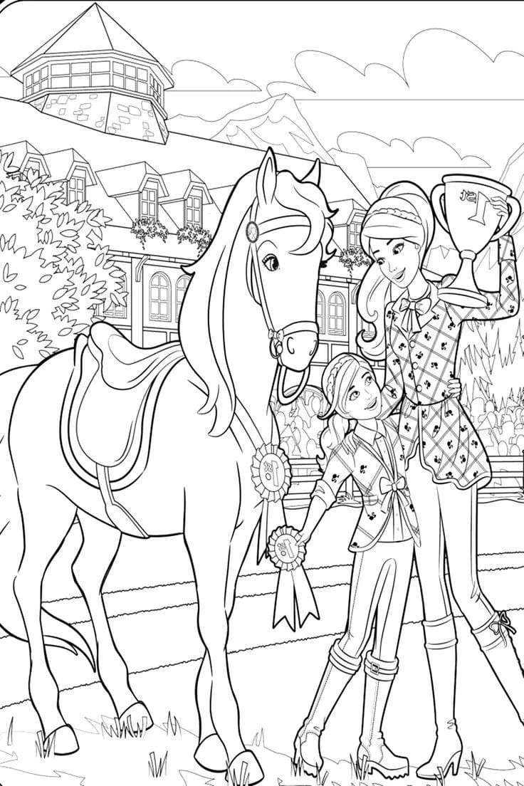 Barbie coloring page (4)