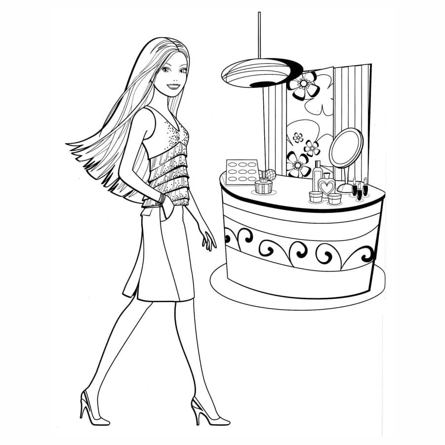 Barbie coloring page (6)