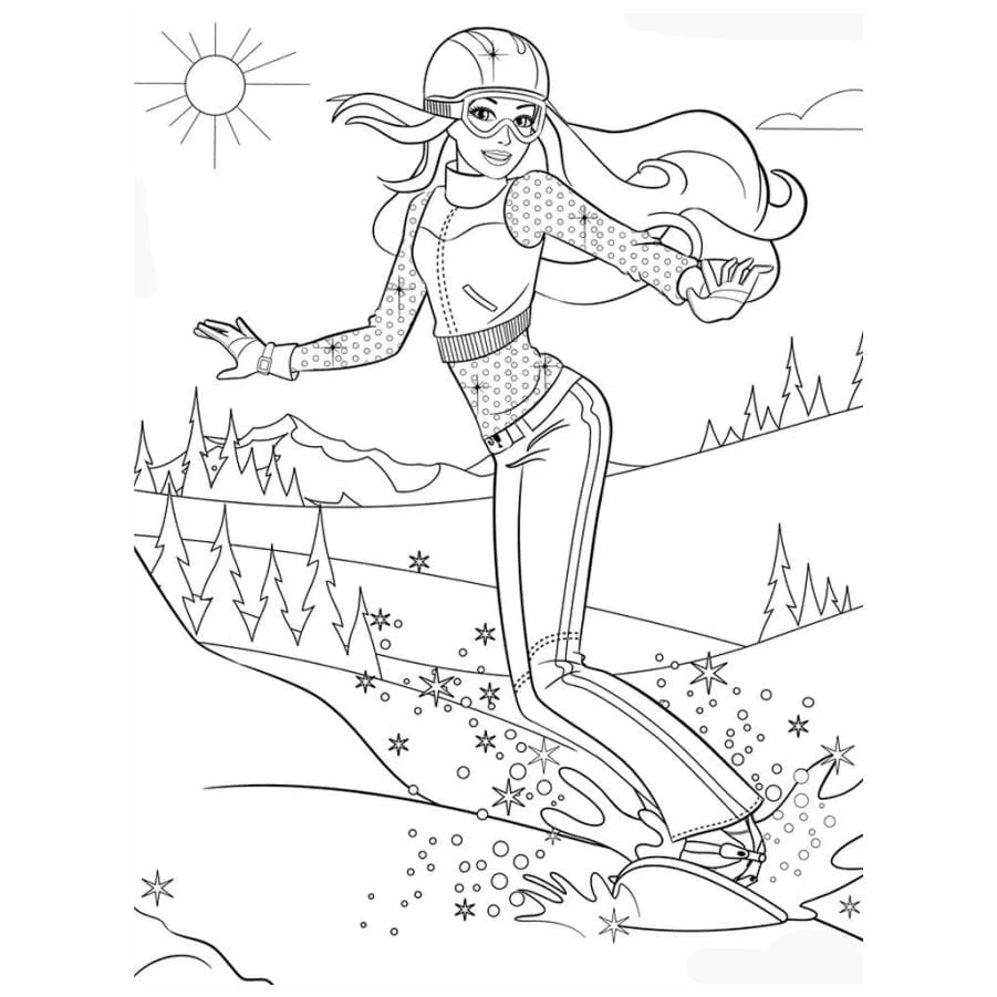 Barbie coloring page (8)