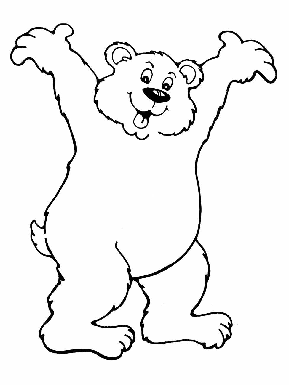 Bear coloring page (10)