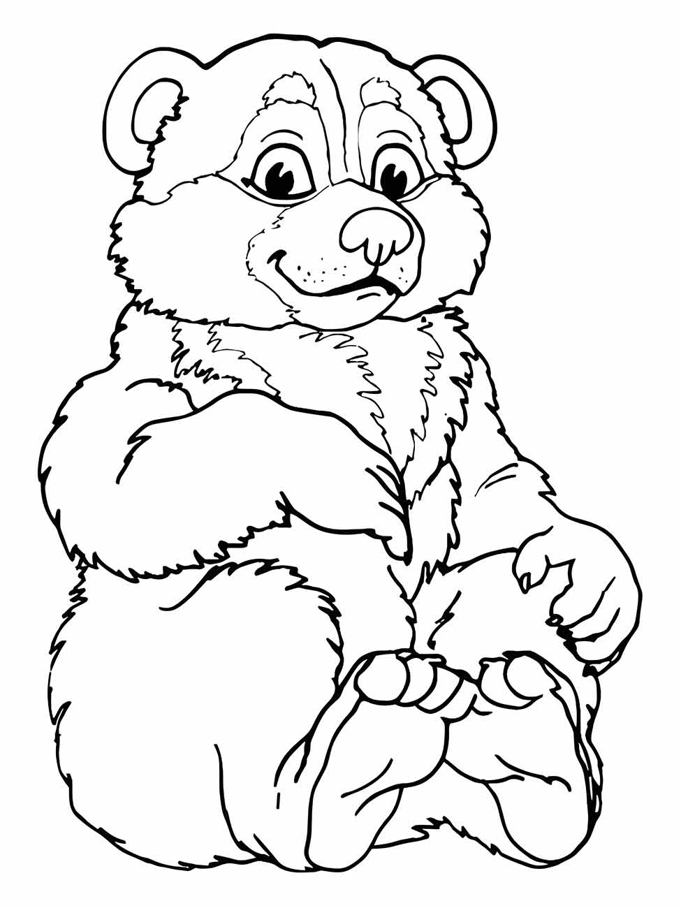 Bear coloring page (18)