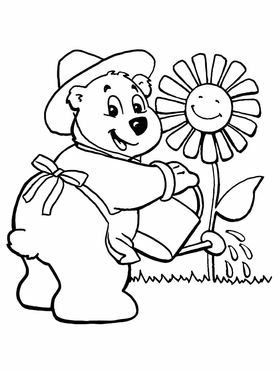 Bear coloring page (2)