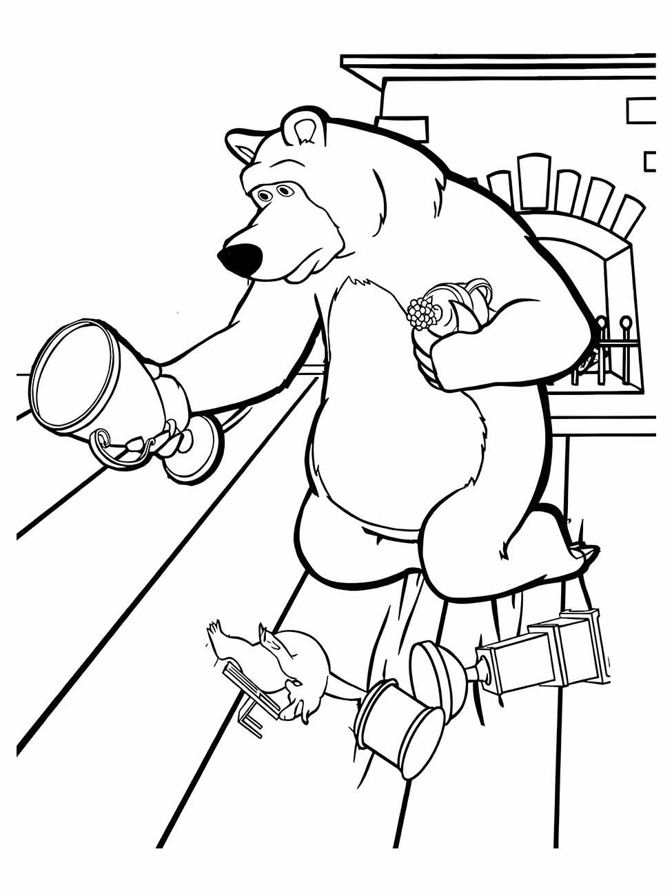 Bear coloring page (3)