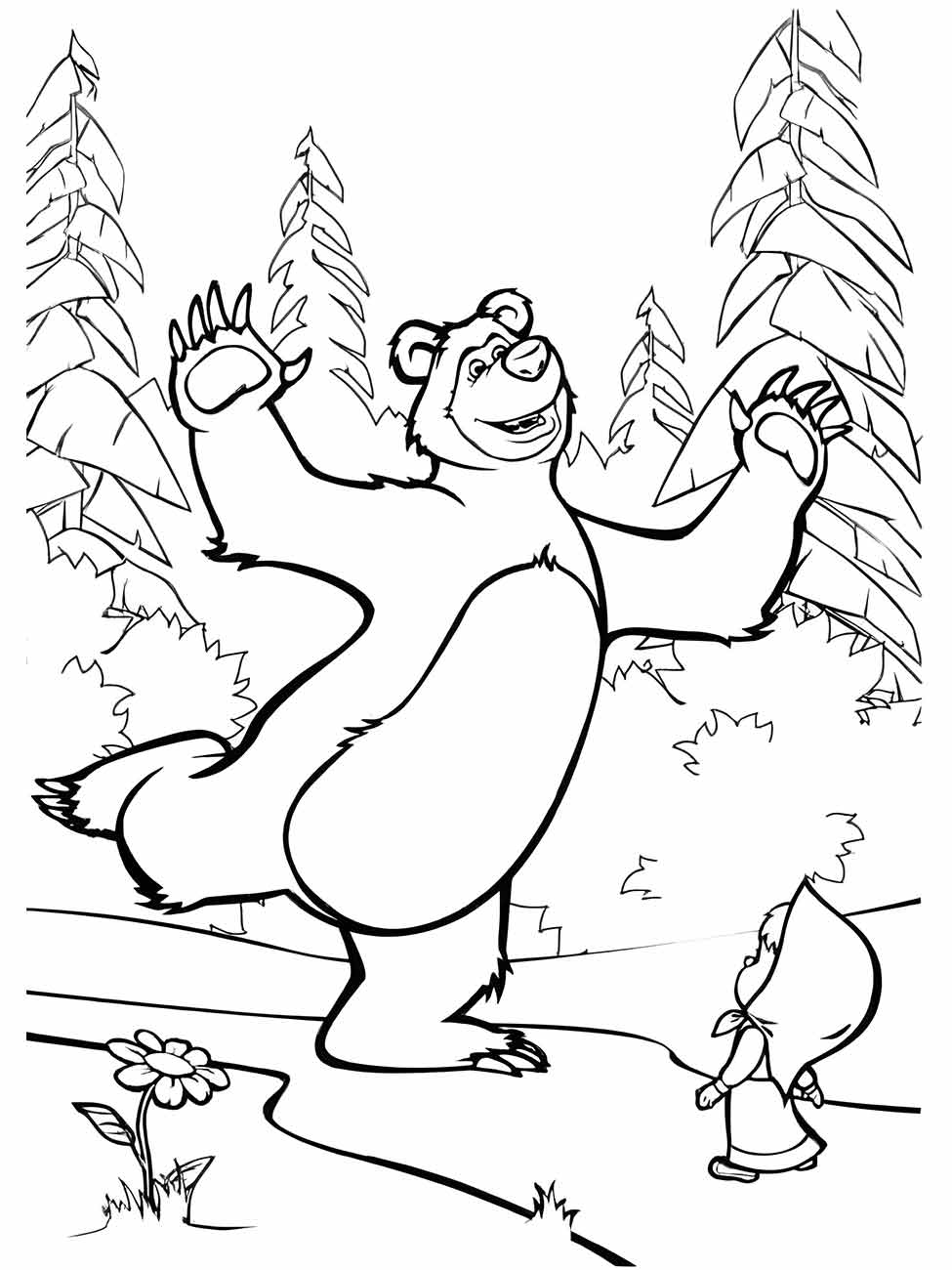 Bear coloring page (4)