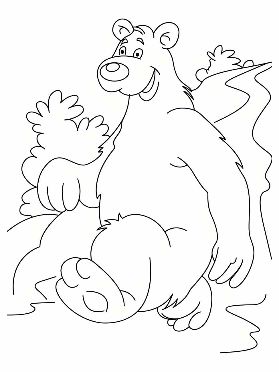 Bear coloring page (5)