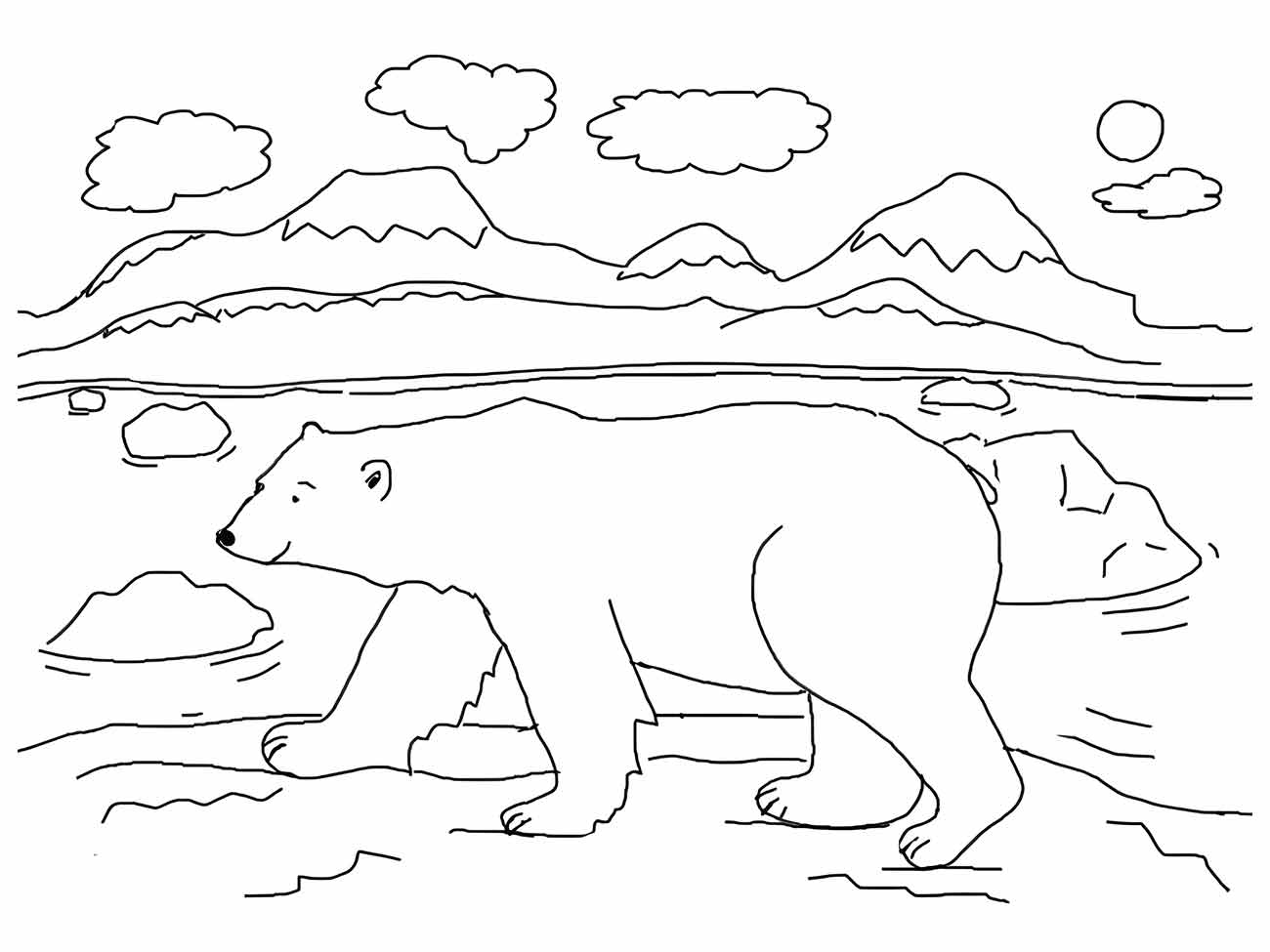 Bear coloring page (6)