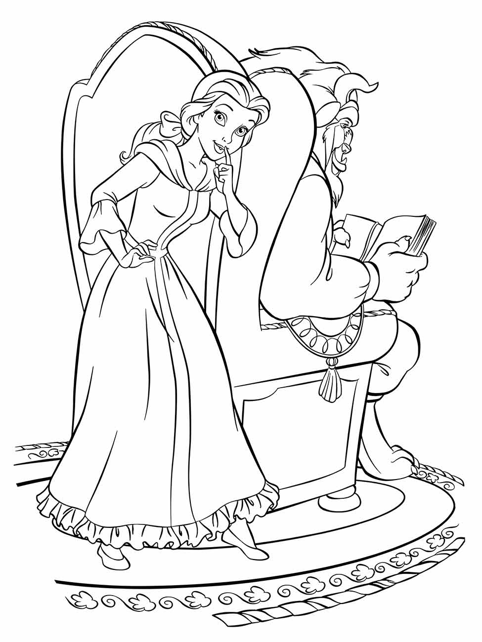 Beauty and the Beast coloring page (1)