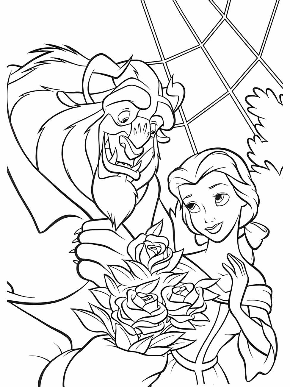 Beauty and the Beast coloring page (10)