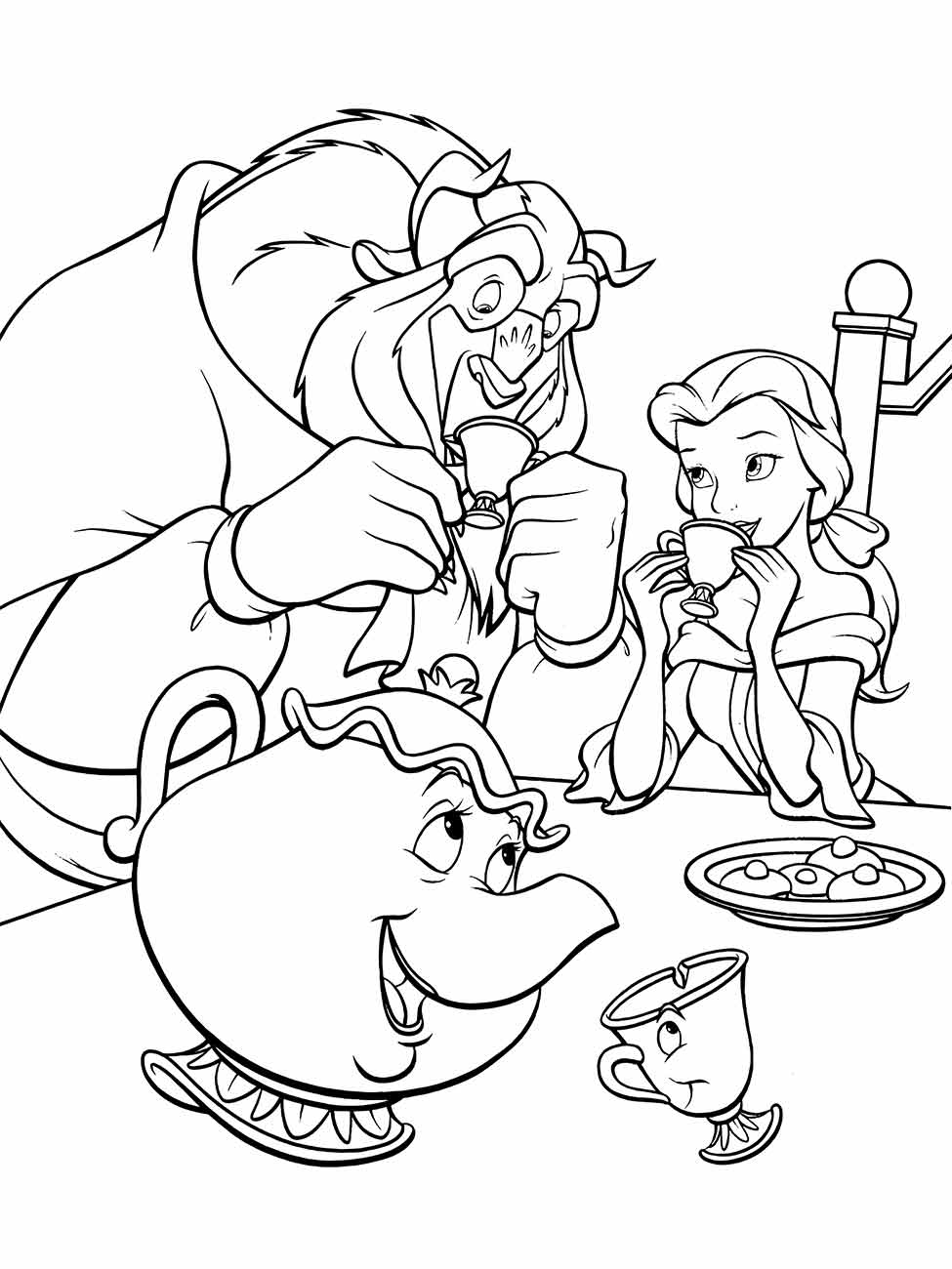 Beauty and the Beast coloring page (12)