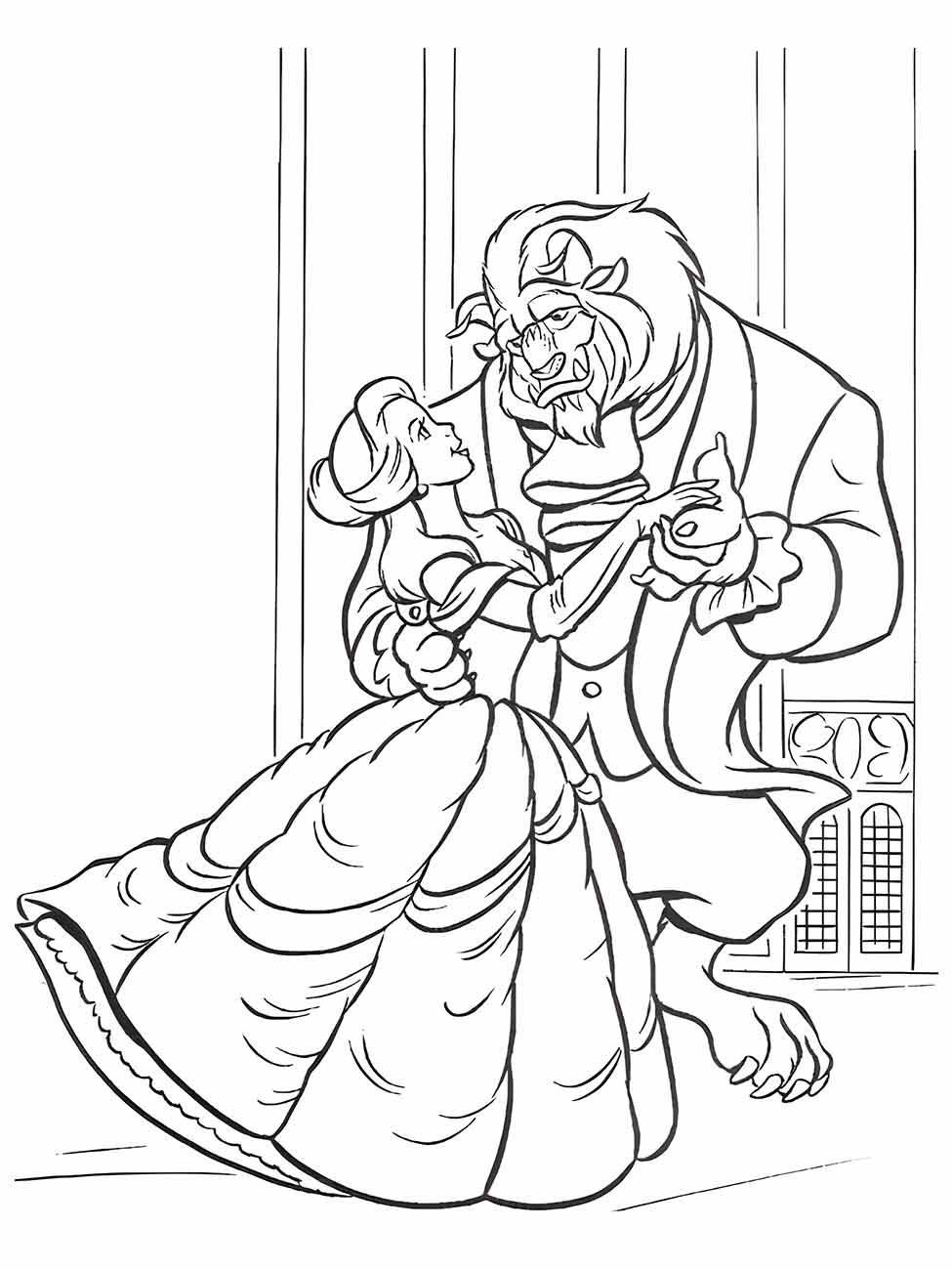 Beauty and the Beast coloring page (16)