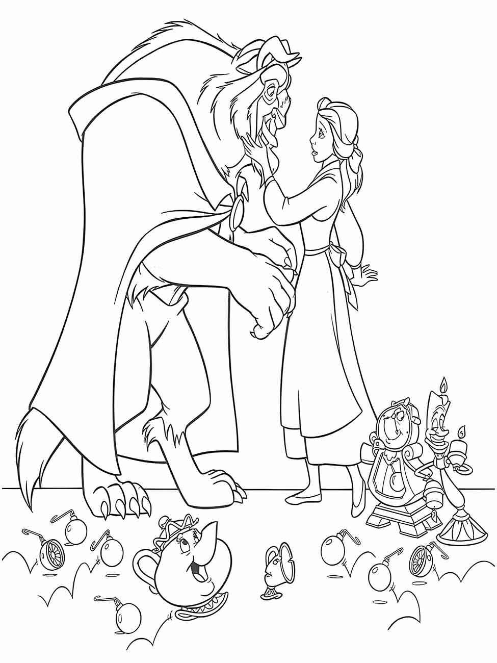 Beauty and the Beast coloring page (3)