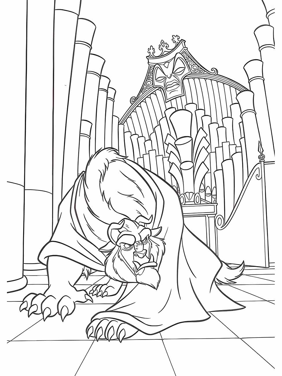 Beauty and the Beast coloring page (31)