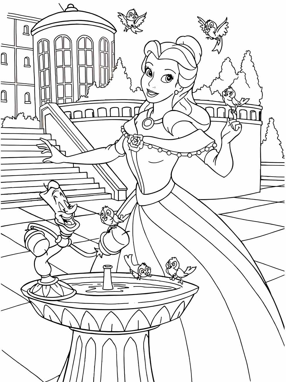 Beauty and the Beast coloring page (38)