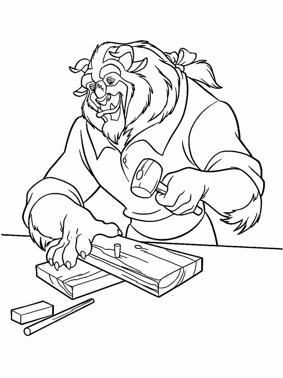 Beauty and the Beast coloring page (49)