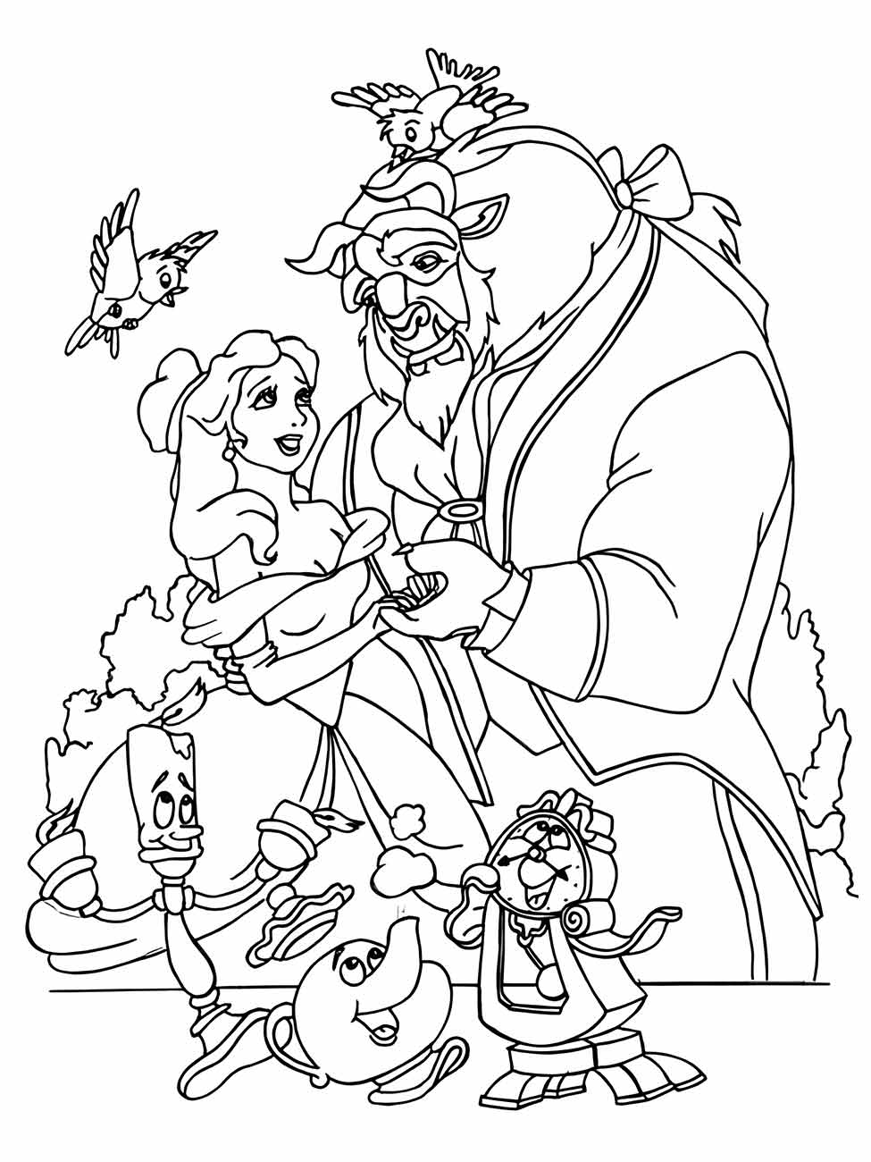 Beauty and the Beast coloring page (7)