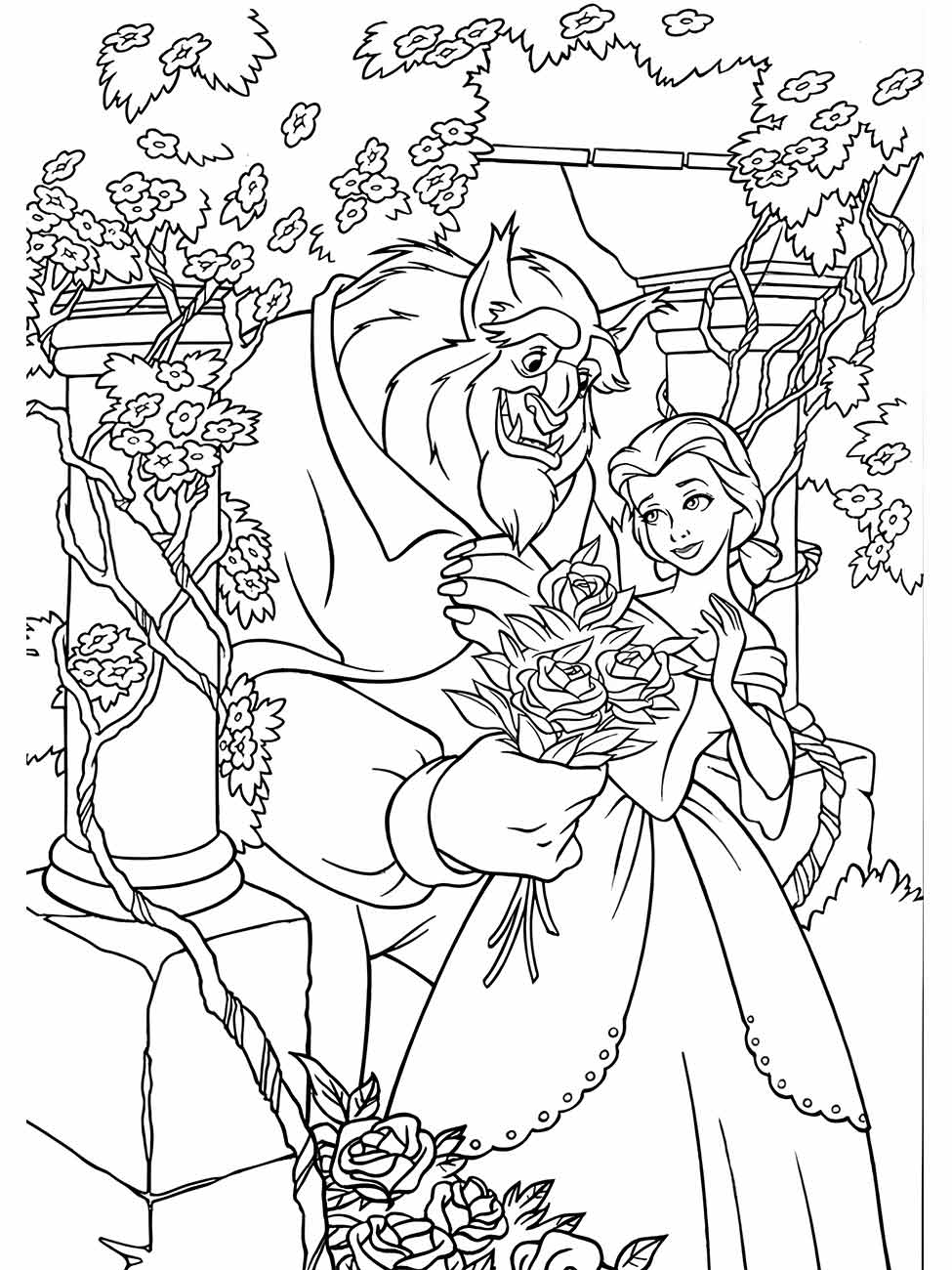 Beauty and the Beast coloring page (9)