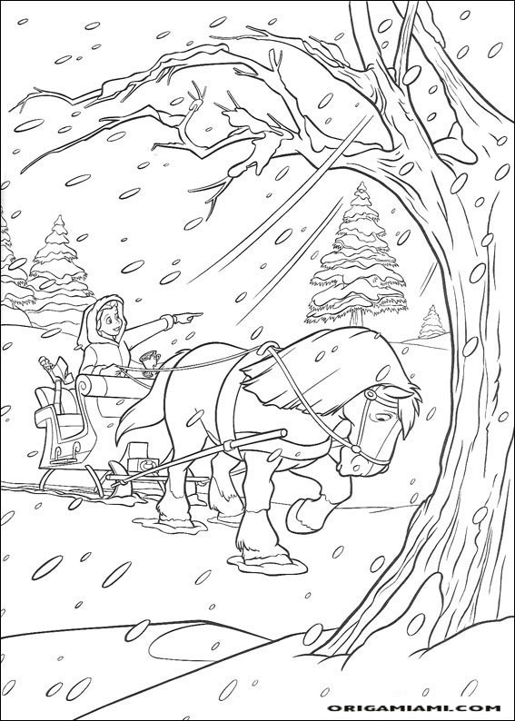 Beauty and the beast coloring page (1)