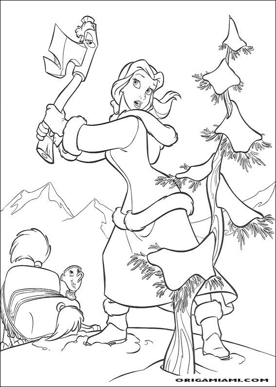 Beauty and the beast coloring page (2)