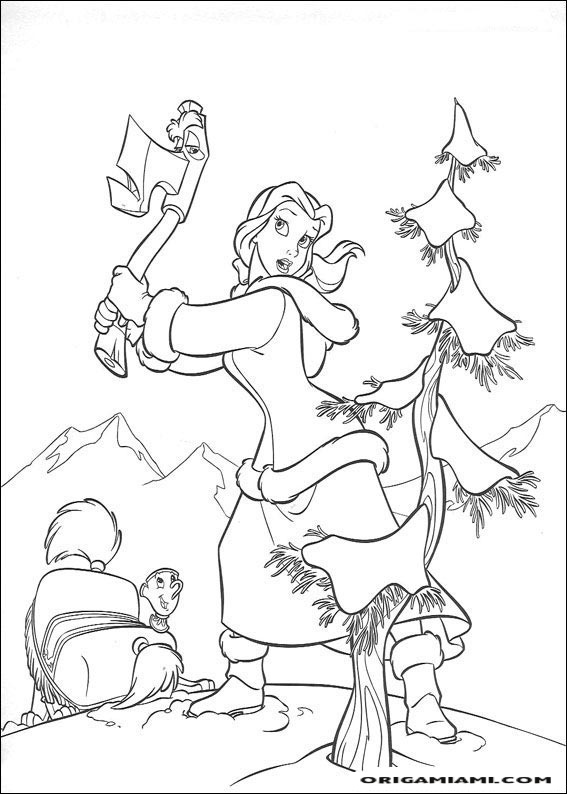 Beauty and the beast coloring page (22)