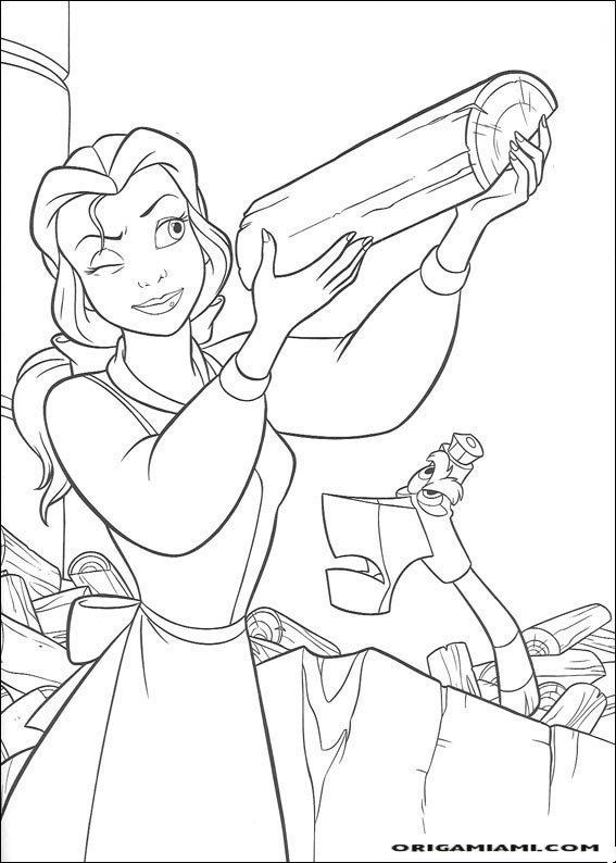 Beauty and the beast coloring page (4)