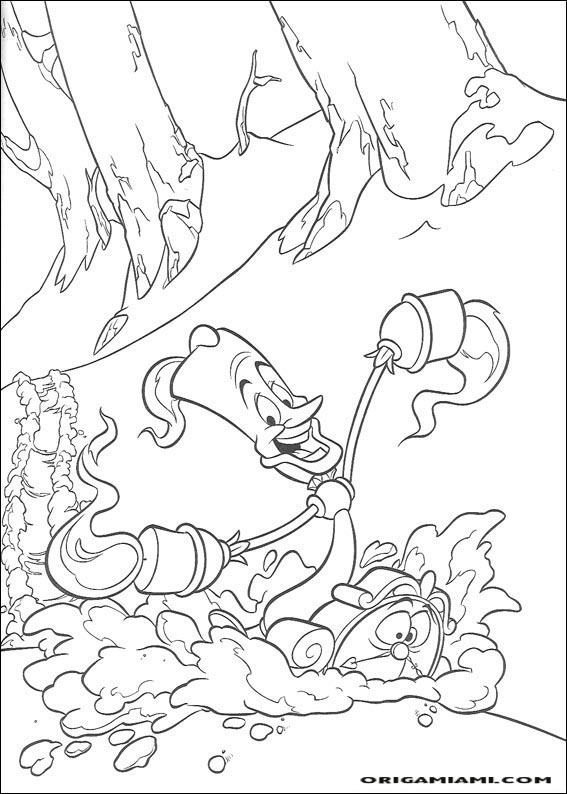 Beauty and the beast coloring page (8)