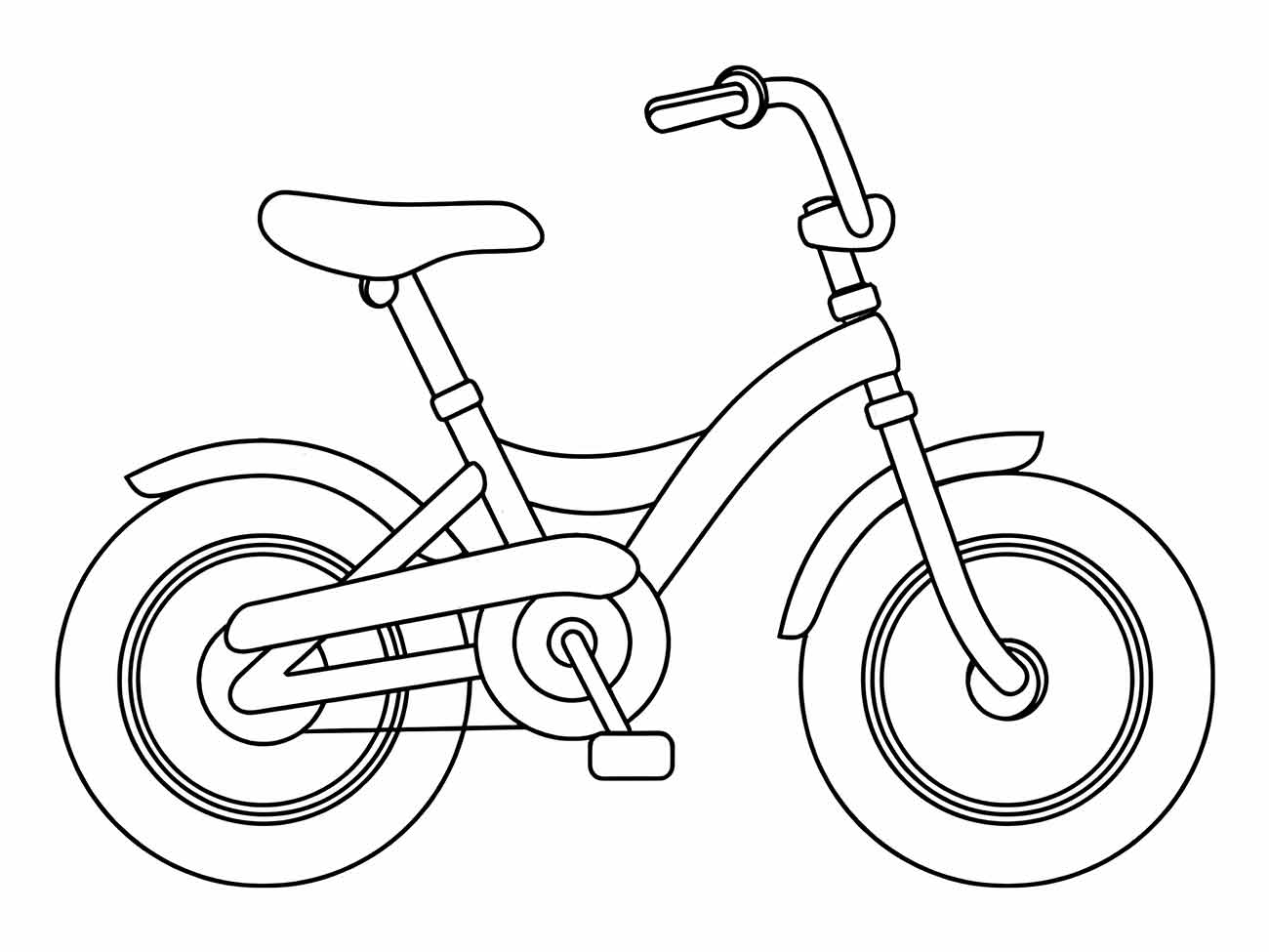 Bicycles coloring page (10)