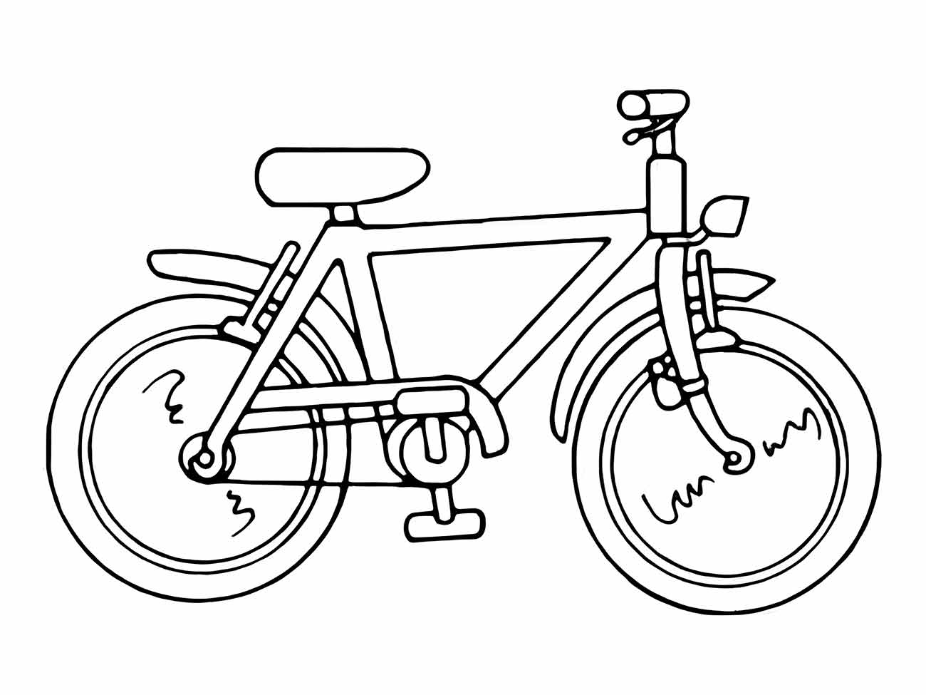 Bicycles coloring page (16)