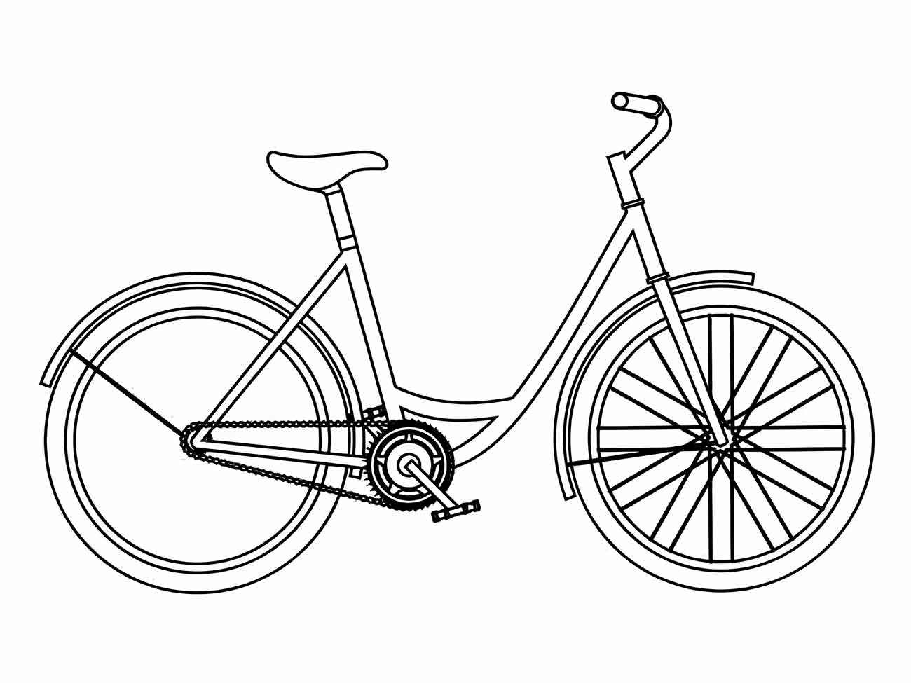 Bicycles coloring page (17)