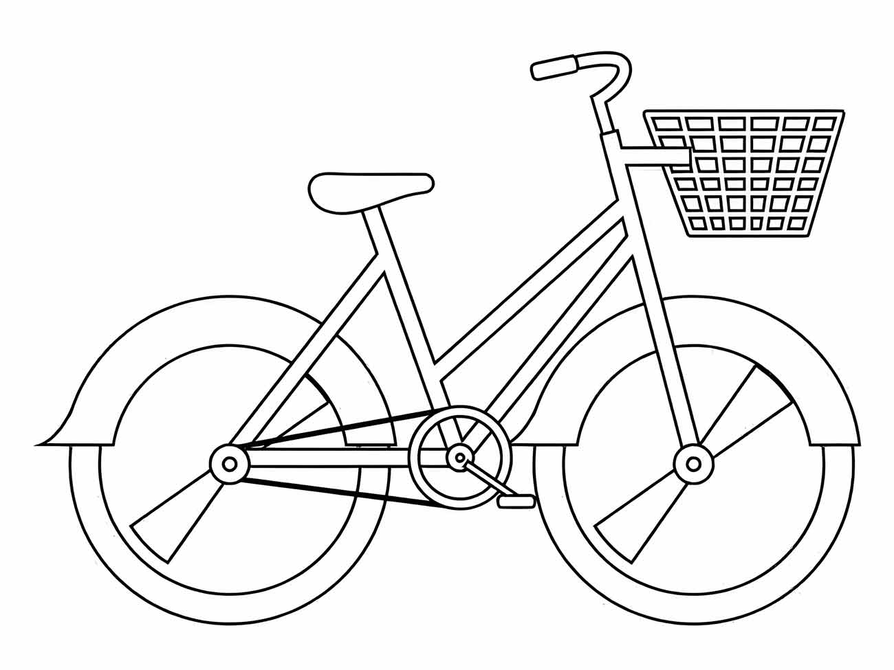 Bicycles coloring page (19)