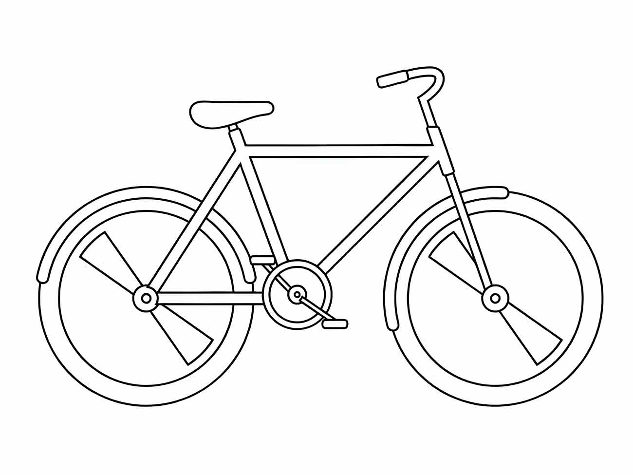 Bicycles coloring page (2)