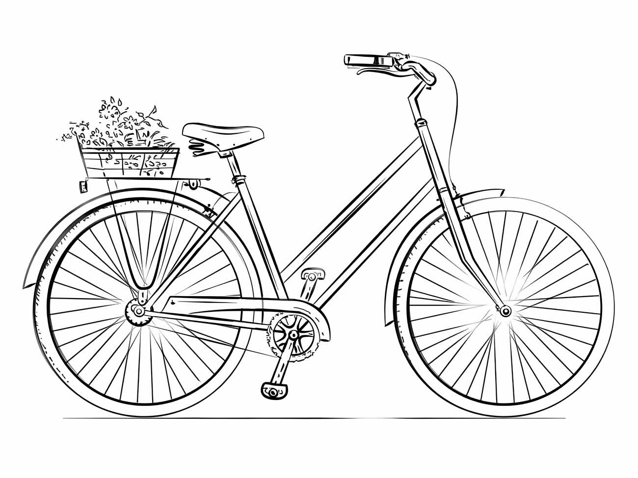 Bicycles coloring page (21)