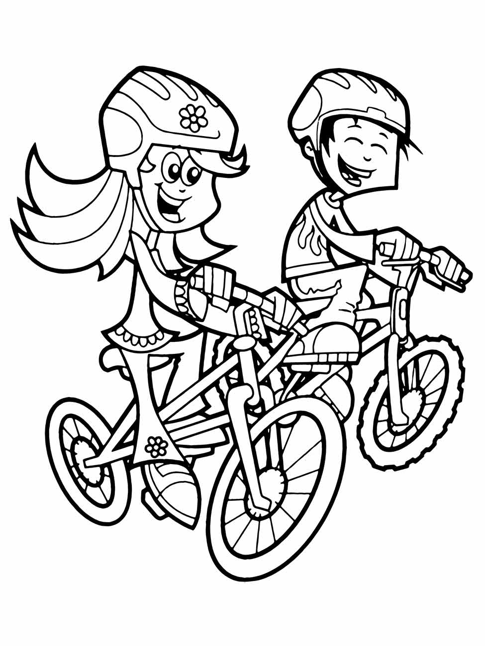 Bicycles coloring page (22)