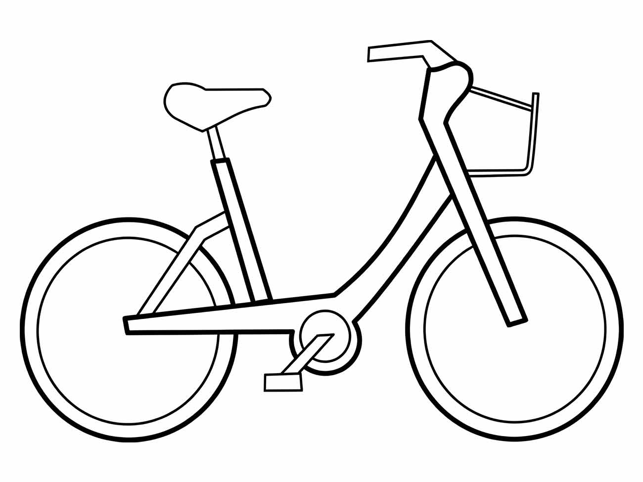 Bicycles coloring page (3)