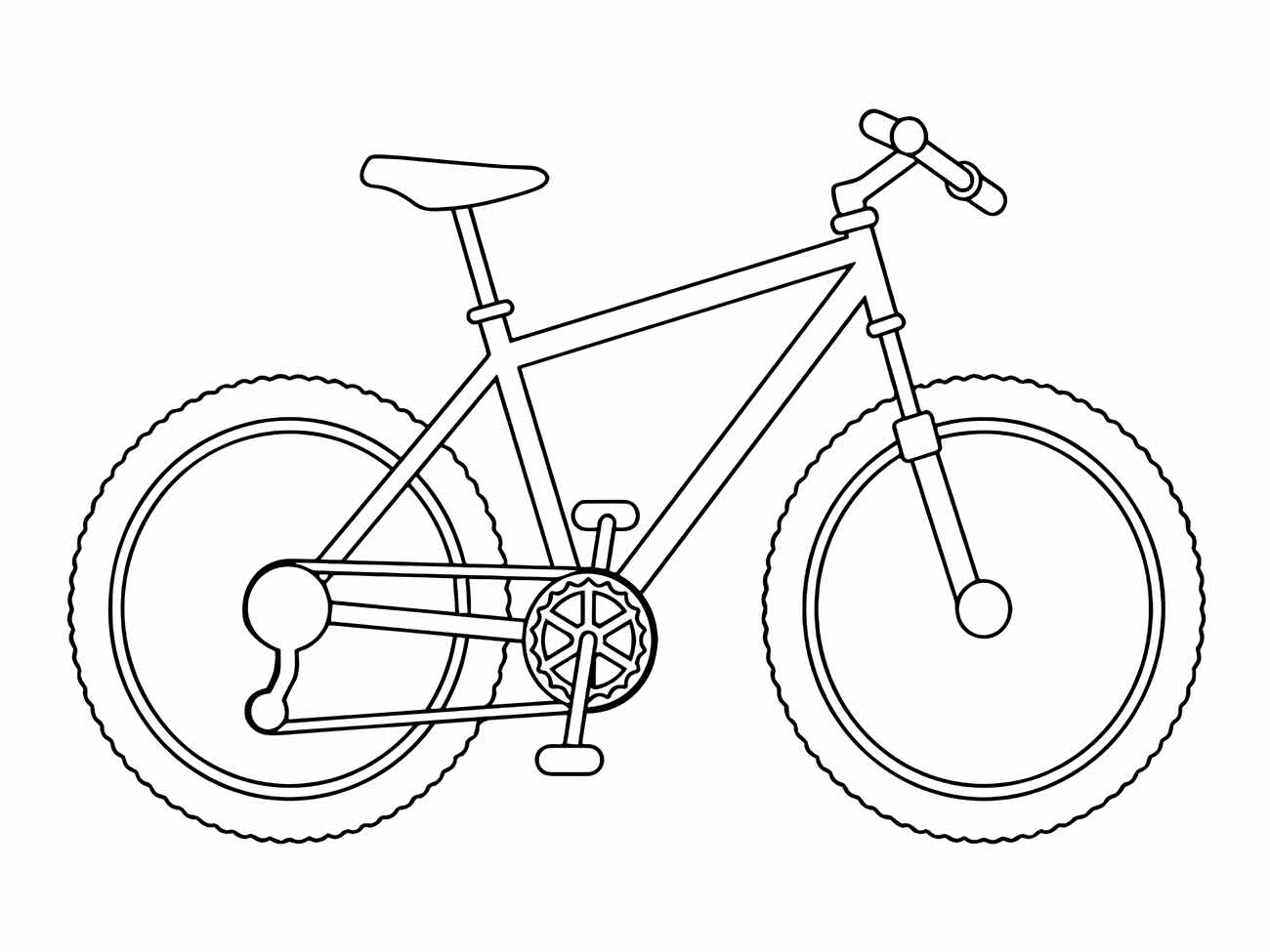 Bicycles coloring page (4)