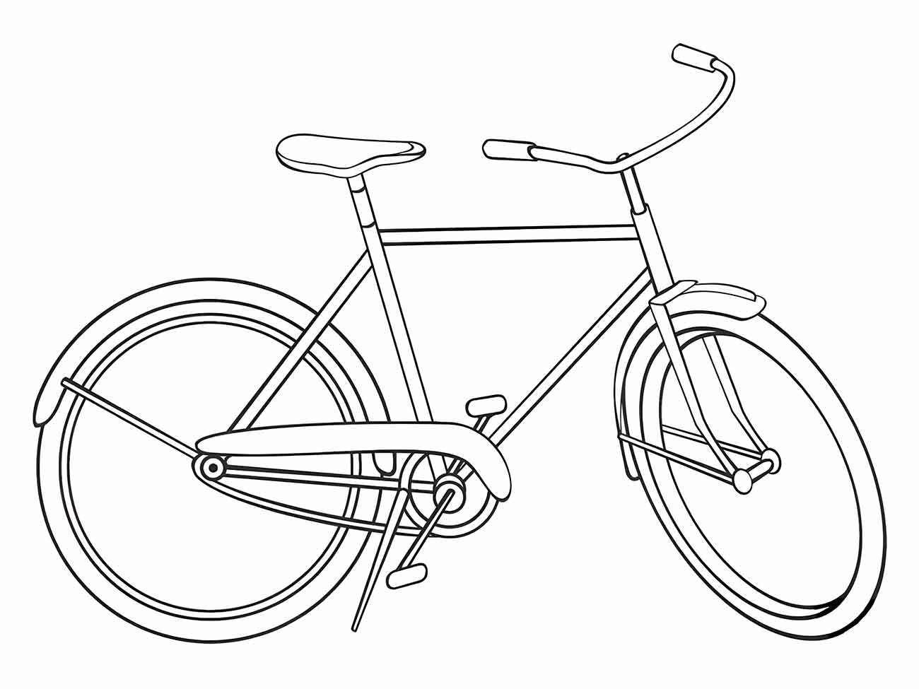 Bicycles coloring page (6)