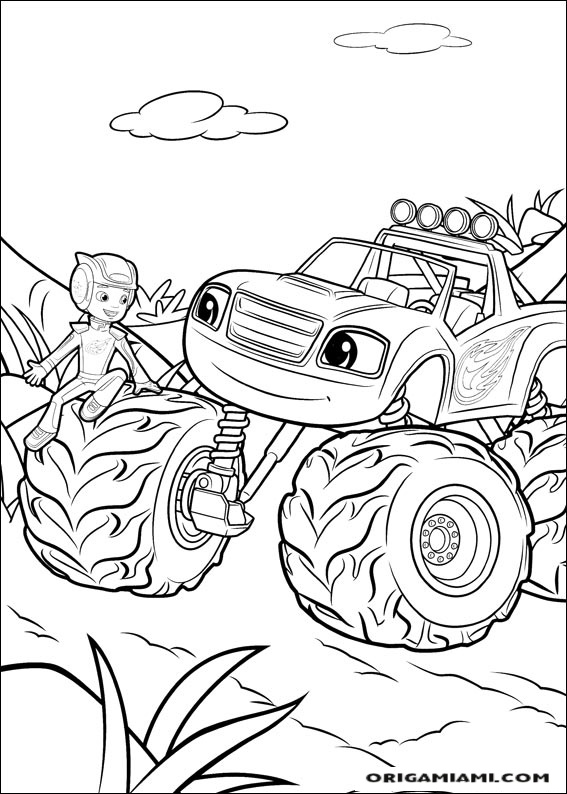 Blaze and the Monster machines coloring page (11)