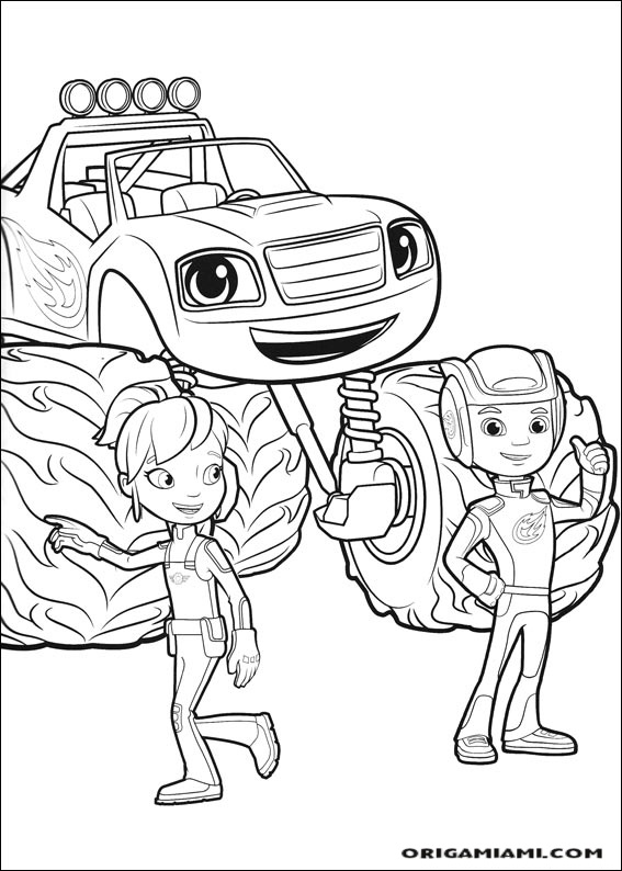 Blaze and the Monster machines coloring page (13)